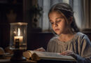 Young girl reading a Bible